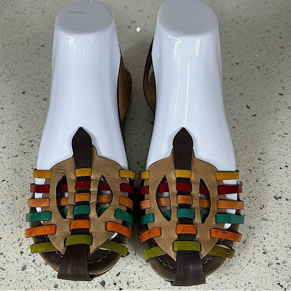 Prada Authentic Huaraches Multicolor Slingback Sandal - Picture 1 of 10